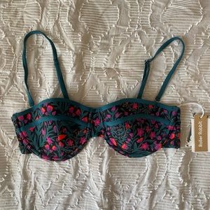 NTW roller rabbit bandeau bikini top